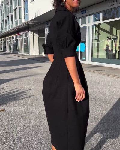 Élyane™ - Midikleid mit strukturierter Eleganz