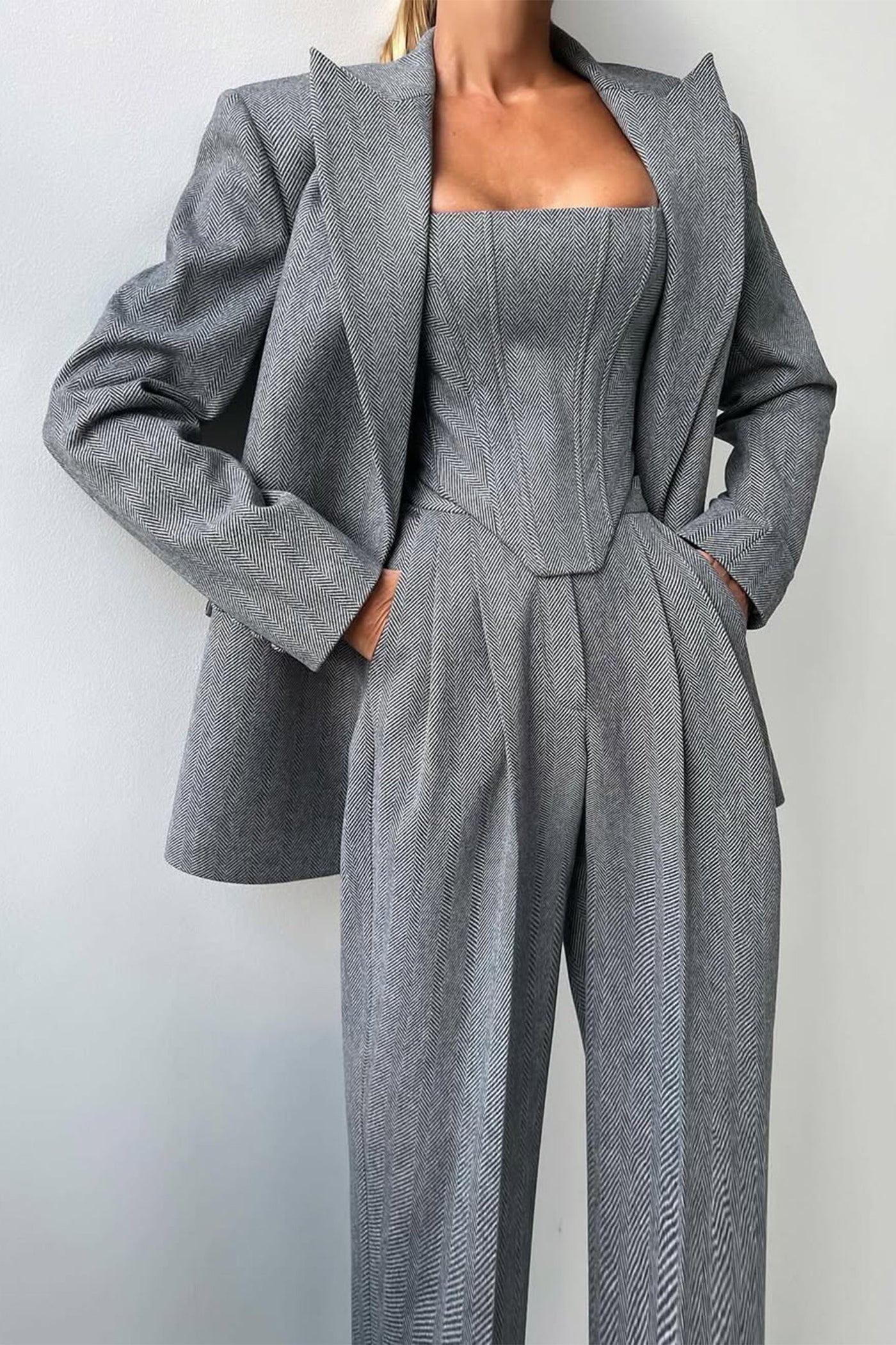 Alba™ - Dreiteiliges Set mit zweireihigem Blazer