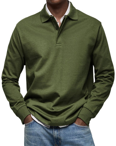 Bruno™ - Lässiges Langarm-Poloshirt