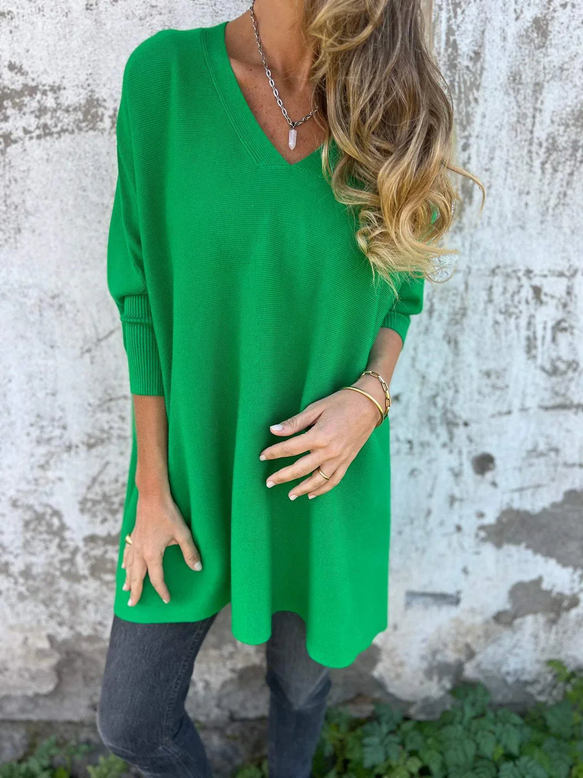 Carmen™ - Gemütlicher Oversize-Pullover mit V-Ausschnitt