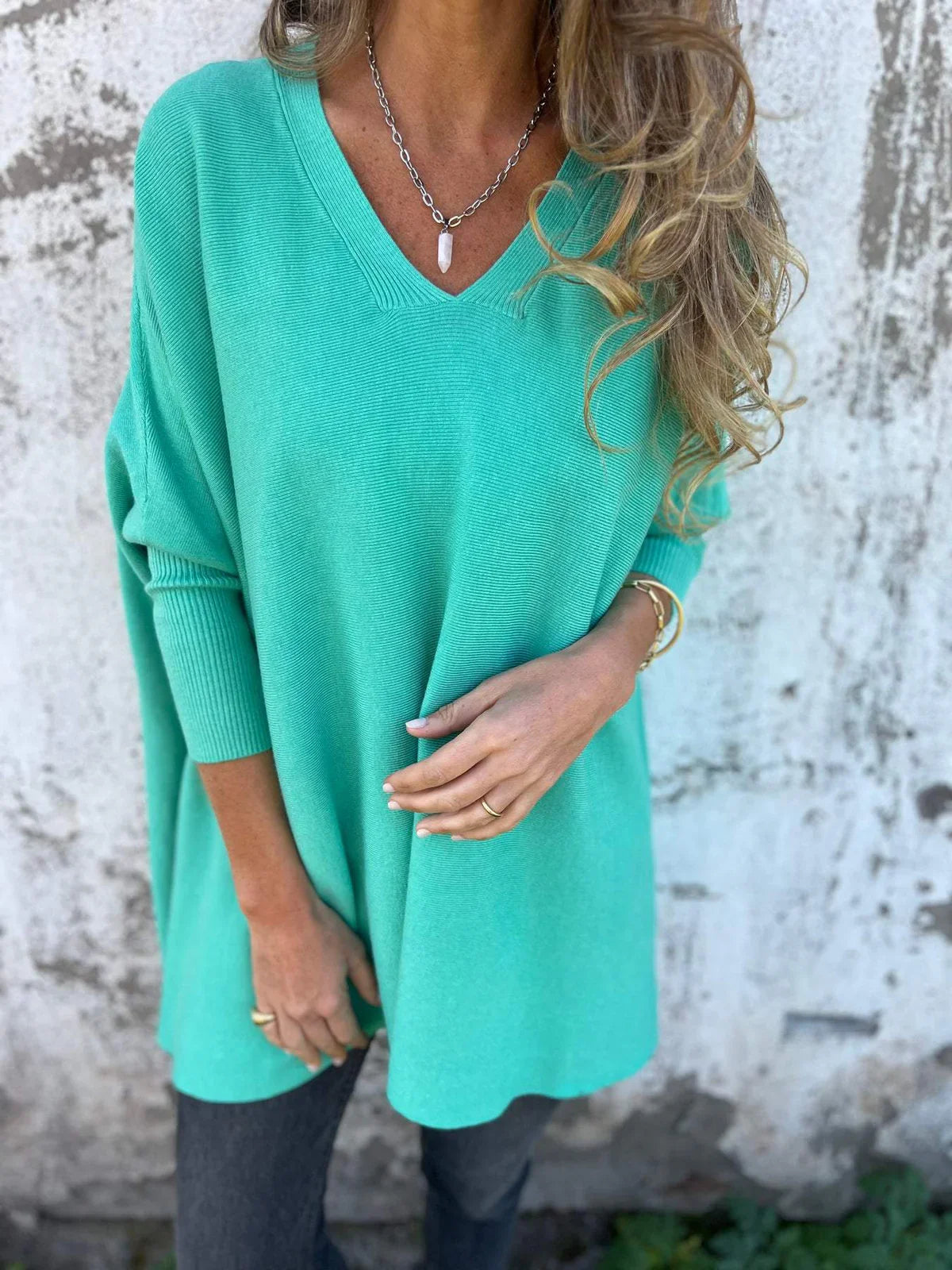 Carmen™ - Gemütlicher Oversize-Pullover mit V-Ausschnitt