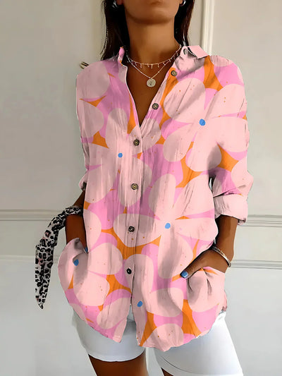 Viviana™ – Bluse mit Blumenwellenmuster